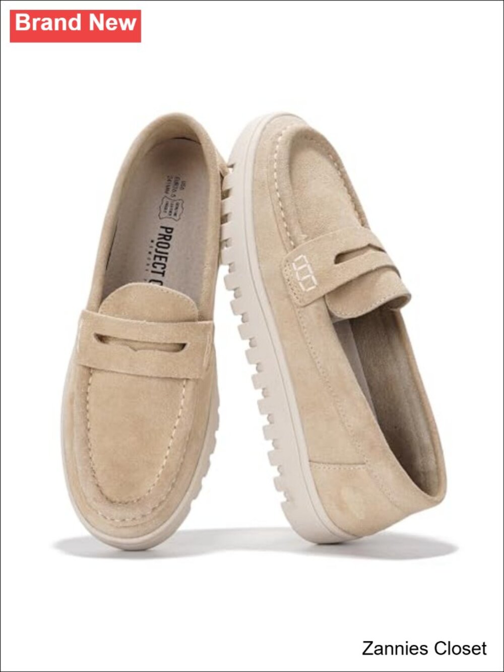 ✨Project Cloud 100% Genuine Leather Slip-On Loafers Mocc Casual Women Shoes